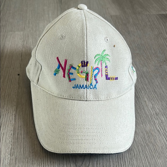 Other - Beige Negril Jamaica Embroidered Cap